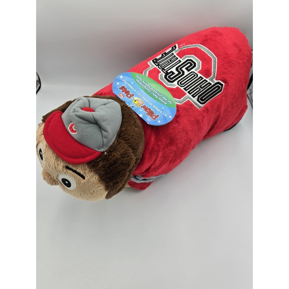 NCAA‎ Ohio State University Buckeyes Brutus Mascot Pillow Pet - New With Tags